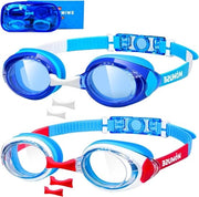 Divisepe per bambini 2 pezzi - Junior 4-16 anni - Occhiali da subacque con vetro - Sport acquatici divisepe per ragazze e ragazzi - Regali