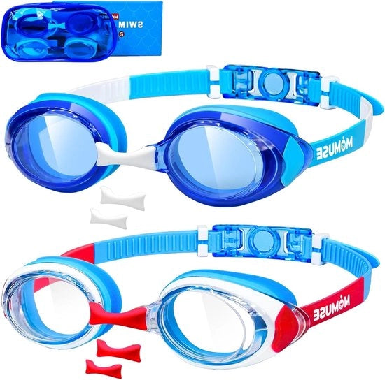 Divisepe per bambini 2 pezzi - Junior 4-16 anni - Occhiali da subacque con vetro - Sport acquatici divisepe per ragazze e ragazzi - Regali