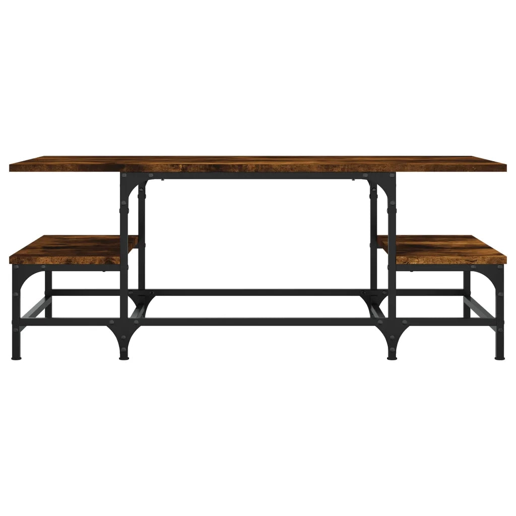 Tavolino da Salotto Rovere Fumo 100x50,5x40cm Legno Multistrato 835376
