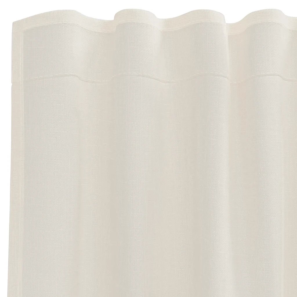vidaXL Tende in Voile con Tasche per Aste 2 pz Crema