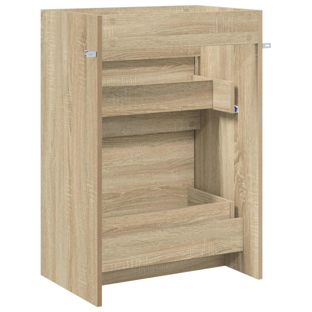 Mobiletto da Bagno Sotto Lavabo Rovere Sonoma 56 x 37,5 x 81 cm