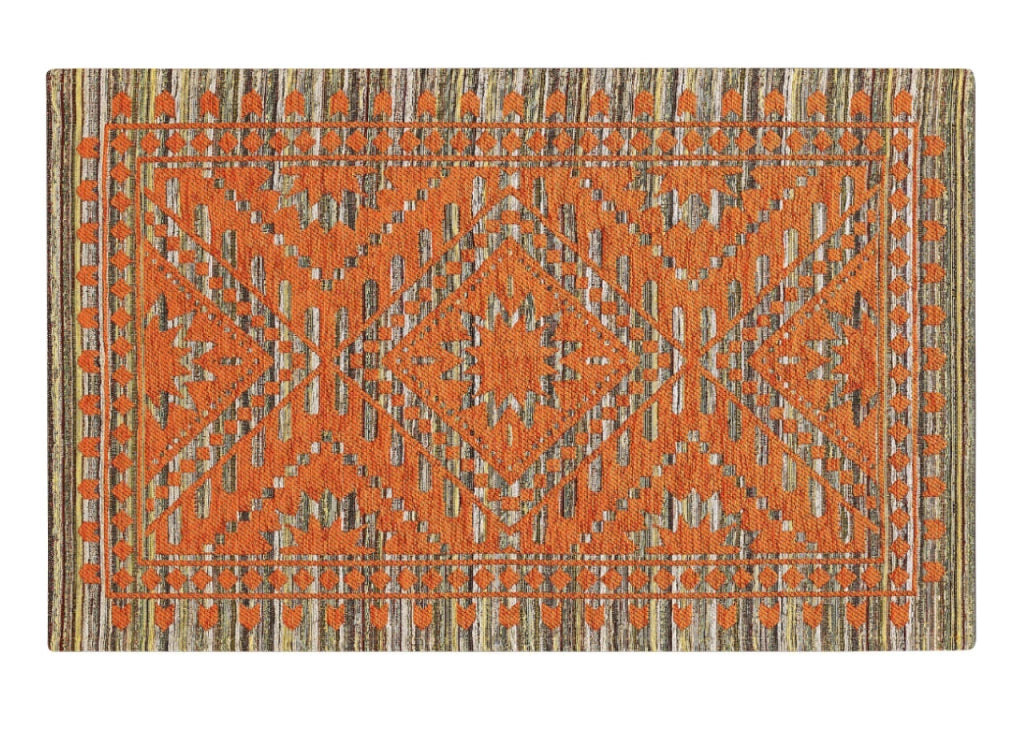 Tappeto Arredo Salotto Antiscivolo Scendiletto Camera Dis. Kenya By Suardi - 65x300 - Arancio