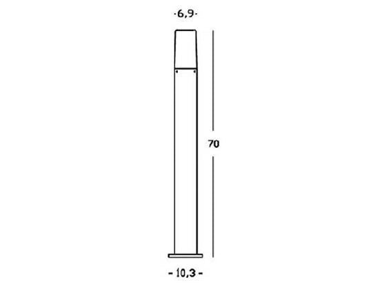Lampada da esterno in alluminio pressofuso con diffusore opalino - Dimensioni: 175mm x 50mm - Potenza massima: 25W grafite