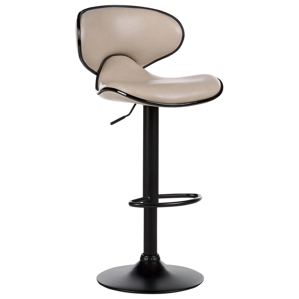 Set di 2 sgabelli moderni senza braccioli regolabili in altezza in ecopelle beige chiaro regolabile in altezza Glamour