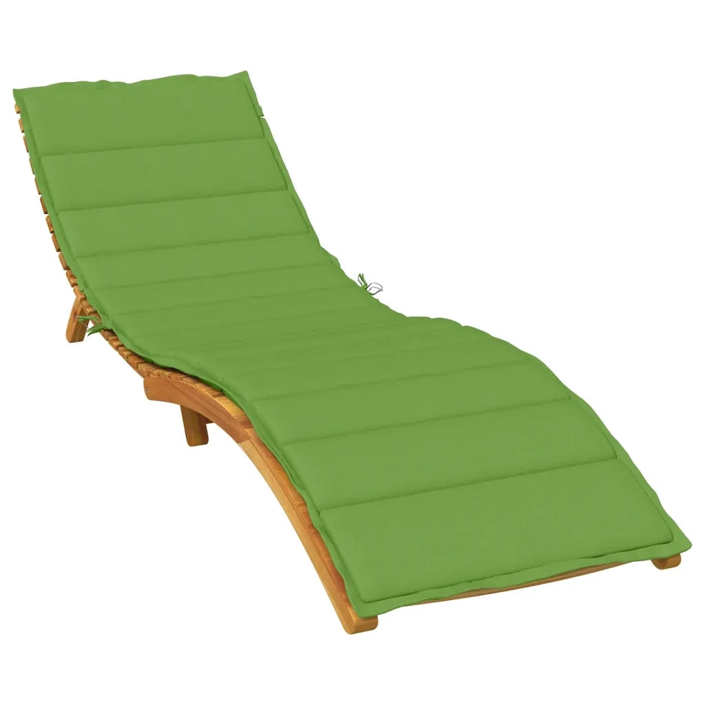 vidaXL Cuscino per Lettino Prendisole Verde Mélange 200x70x4cm Tessuto
