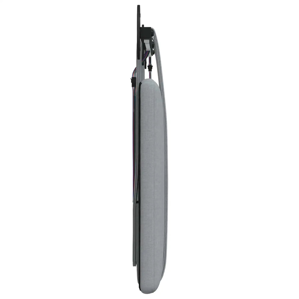 Testiera sospesa Con luce LED Grigio Chiaro Tessuto 3423907