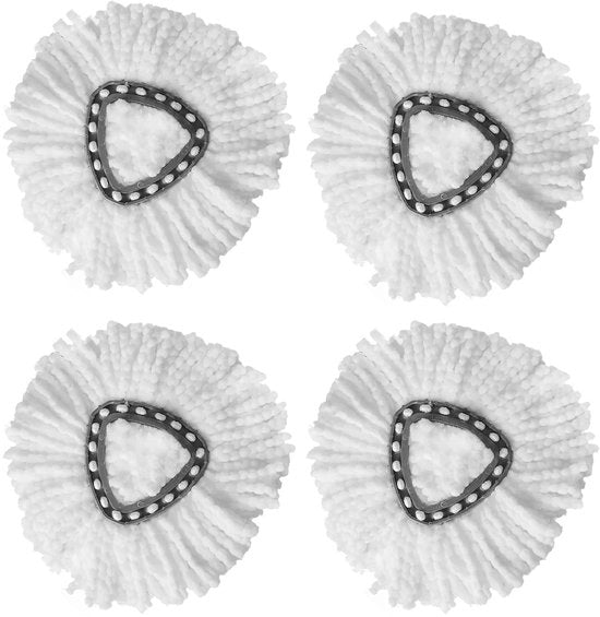 Set di sostituzione per asciugamano a spazzola - 4 Pack - Microfibra - Lavabile - Sostenibile - Alta assorbimento - Compatibile con sistema 2-Tank - Testa di spazzola