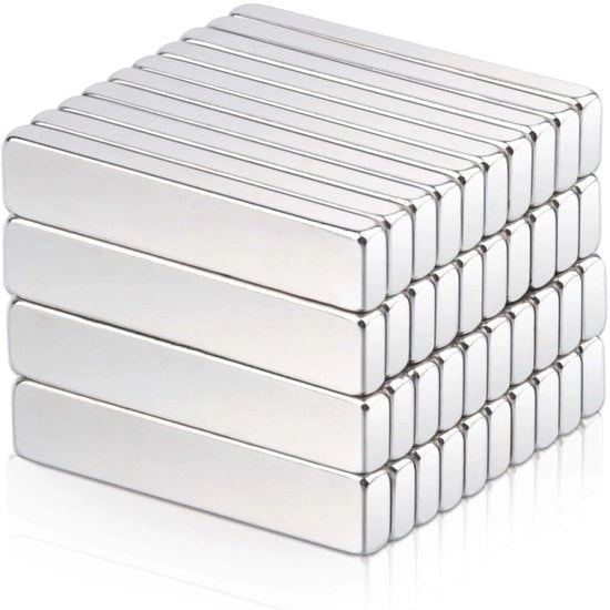 Magnetici rettangolari forti, magnete neodymium 20 mm x 4 mm x 2 mm, 40 piccoli magneti per lavagne, magneti con forte aderenza, set di magneti extra forti per lavagne bianche, pannelli per appunti, magneti per attività manuali.