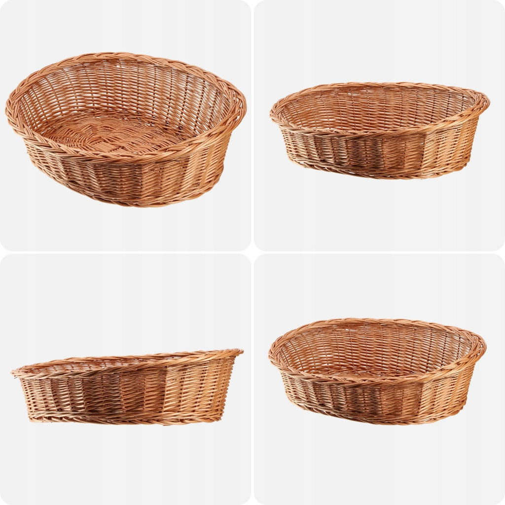 Cuccia per cani e gatti KADAX in vimini naturale, media, ecologica, 65 cm.