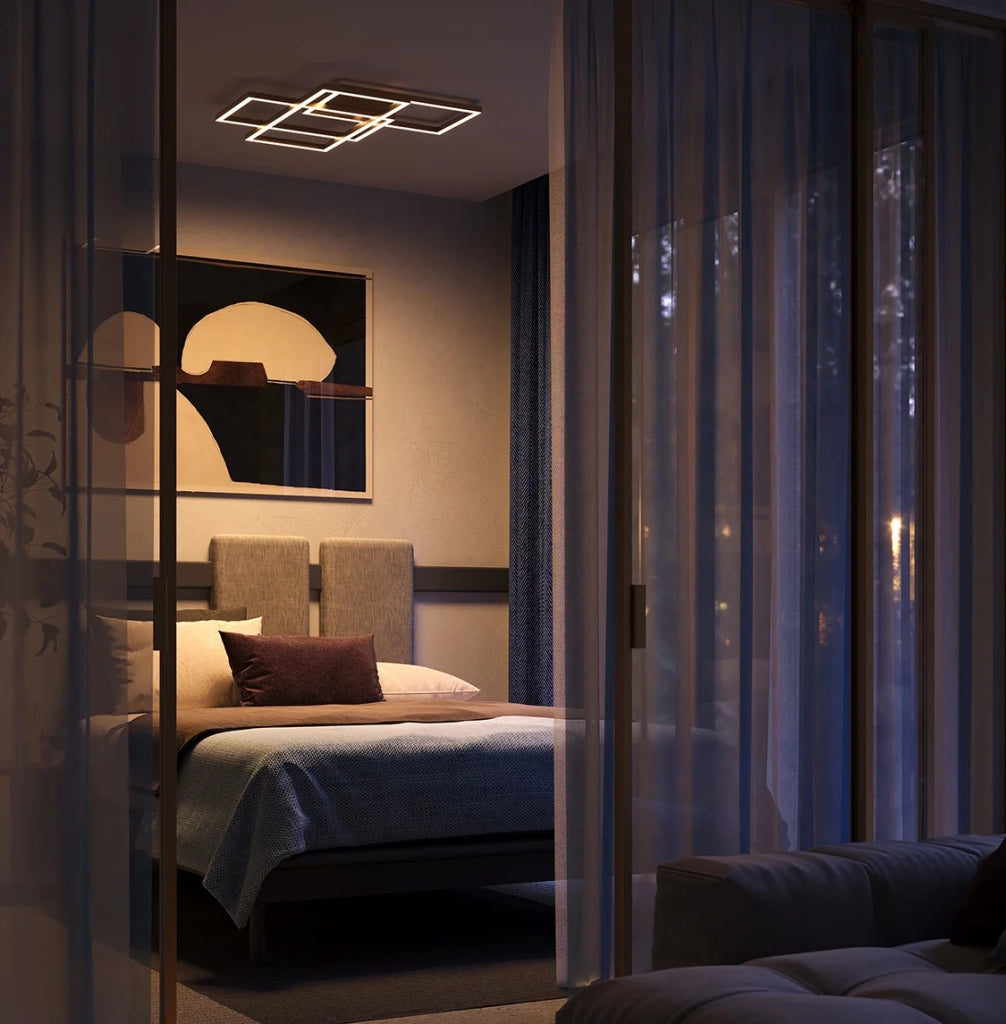 Maytoni Plafoniera Moderna Rida 3 luci LED integrato oro metallo