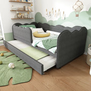 LETTO Giorno estraibile 90x190 cm in lino grigio