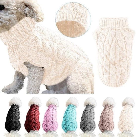 Coltrina per Cani - Pullover Doppio - Maglia a Maglia - Calda e Respirante - Adatta per Cani Piccoli/Medie Grandezza/Grandi - Ideale per Attività All'Aperto - 100% Fibre Acriliche di Alta Qualità