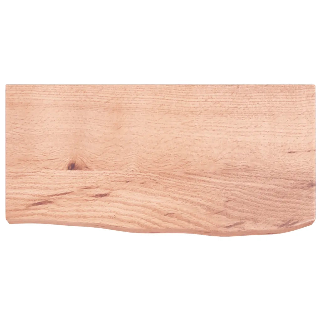 Piano Bagno Marrone 60x30x(2-6) cm Legno Massello Trattato 3156103