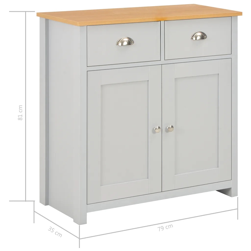 Credenza | Madia | Buffet da pranzo | Armadio da pranzo Grigia 79x35x81 cm