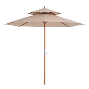 Ombrellone Legno Massello ¨C zephmum ¨C beige diametro 2,7 m
