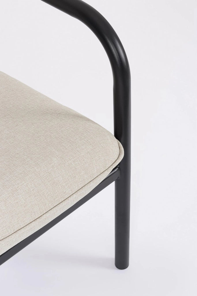 Set 5 Pezzi Salotto da Giardino con Divano 2 Poltrone e 2 Tavolini in Acciaio e Spunpoly Ostuni Antracite