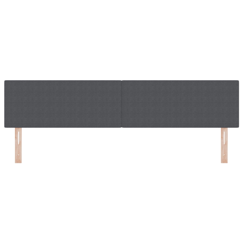 Testiera LED  Design Semplice Grigia Scura 100 cm in Tessuto di Corduroy