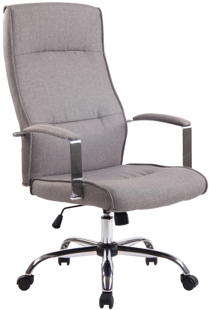Sedia ufficio Portland in similpelle o stoffa grigio,Tessuto