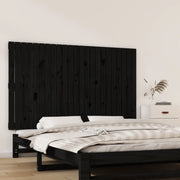 Testiera da Parete Nera 147x3x90 cm in Legno Massello di Pinocod mxl 103369
