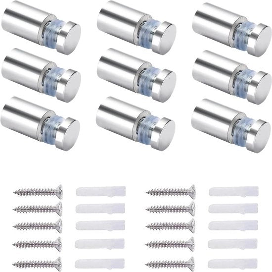 40 supporti di vetro per mantenere la distanza - fissaggi per specchio e vetro - 12 x 25 mm