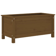 Fioriera | Cassetta per fiori | Vaso da Giardino Ambra 82,5x40x39 cm Legno Massello di Pino