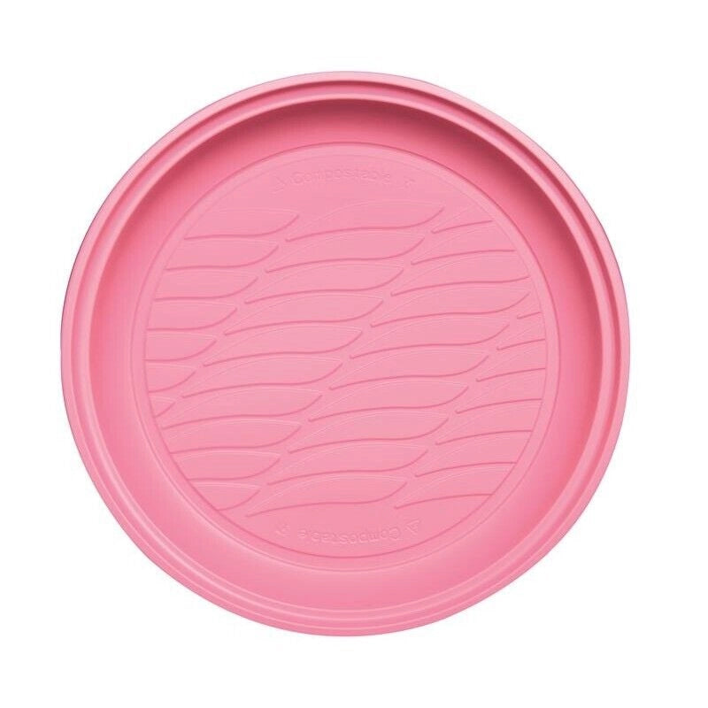 MAURY'S PIATTI PIANI BIOPLASTIC DIAMETRO 21,5 CM 20 PEZZI IN COLORAZIONE ROSA