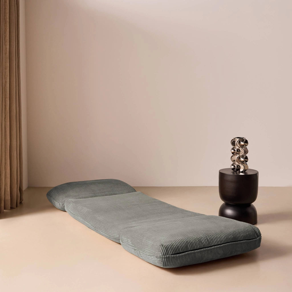 Poltrona letto convertibile velluto a coste grosse coste, grigio