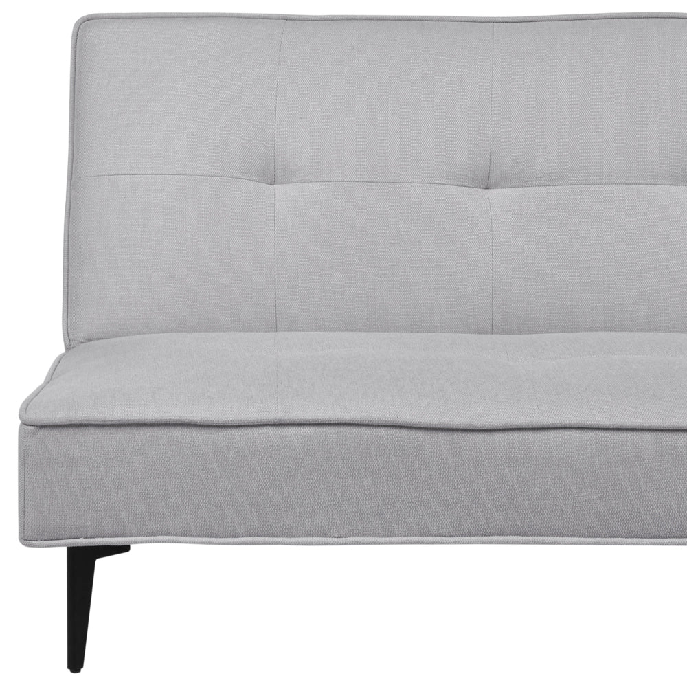 Divano letto in tessuto grigio chiaro Soggiorno moderno trasformabile a 3 posti senza braccioli Design minimalista