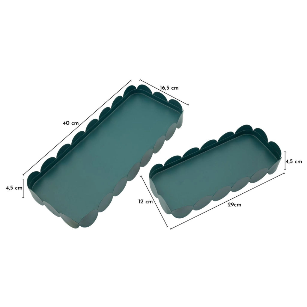 Vassoio VKH1127, Ottanio, Metallo, 40x16,5x4,5 cm