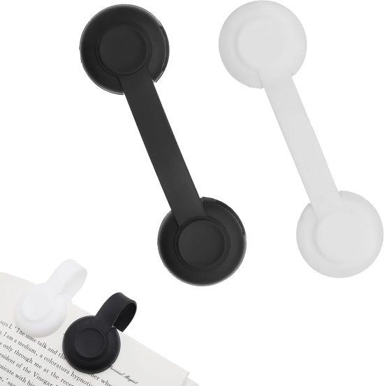 Segnalibri magnetici 2 pezzi - Silicone - Super resistenti - Multifunzionali - Clip per libri - 10x3cm aperti - Libellini magnetici