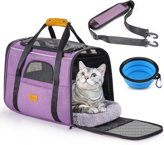 Cassa di trasporto per gatti portatile con cinghia regolabile per spalla - Ideale per cani e gatti