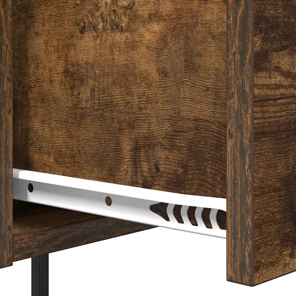 Comodino | Armadio da Notte | Mobiletto da notte Rovere fum¨¦ 42 x 41 x 56 cm Legno multistrato