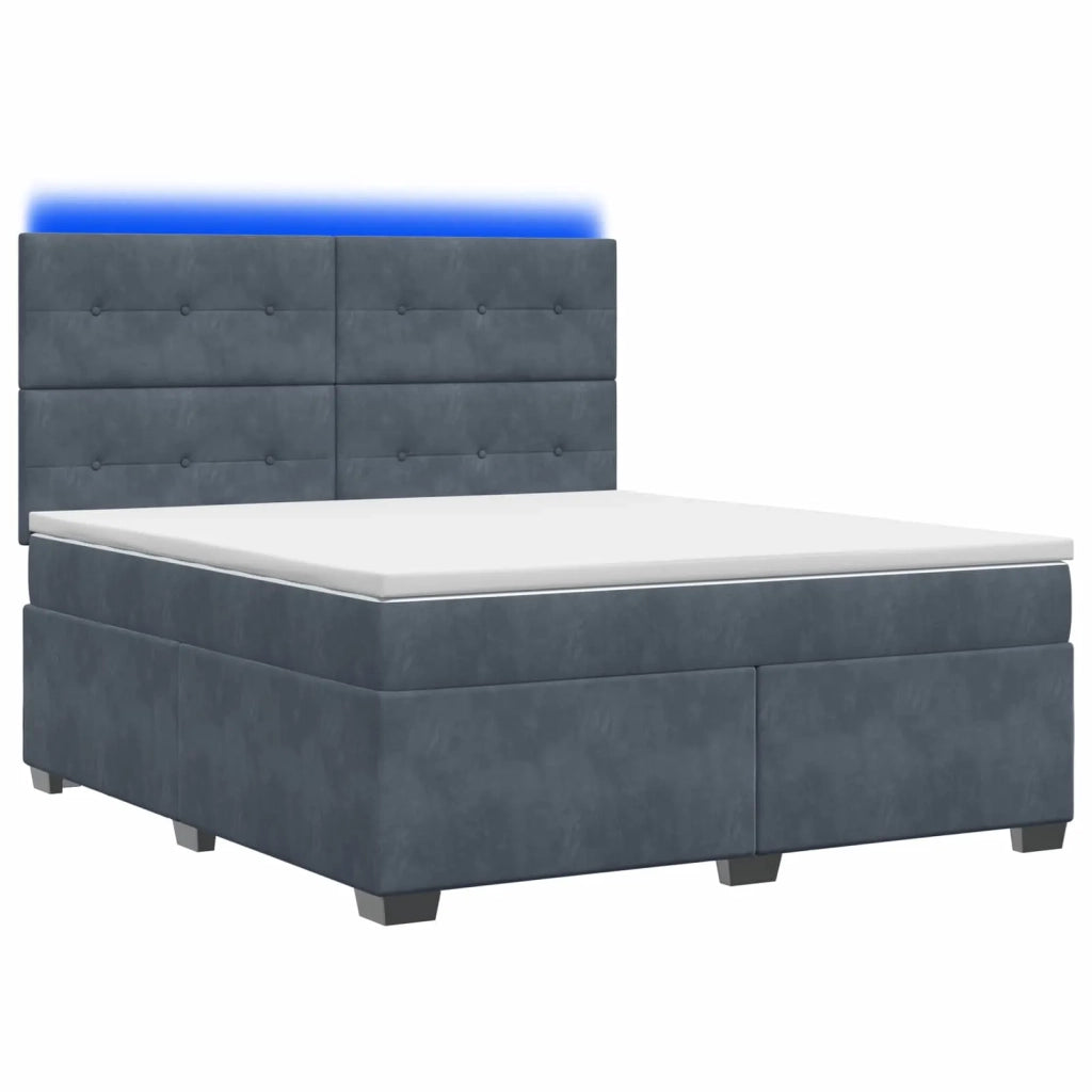 Letto box spring con materasso Grigio Scuro 140 x 200 cm 3455121