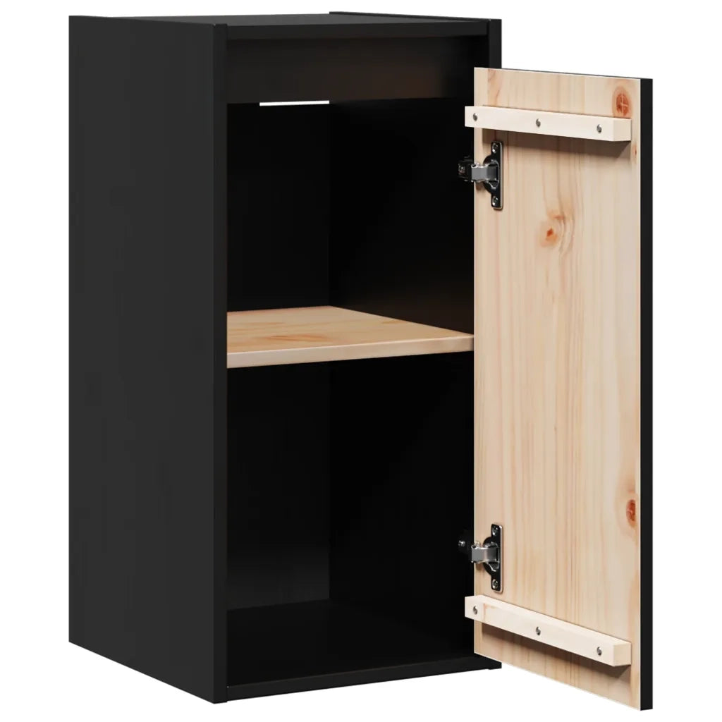 Set di 2 pensili decorativi funzionali da parete 30 x 30 x 60 cm in legno massello di pino nero. Codice articolo: 02_0048093.