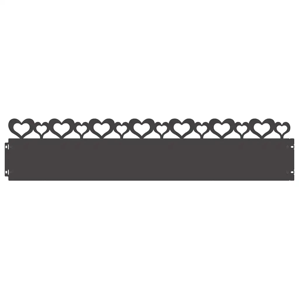 Bordure per prato 20 pz Nero 103 x 0,05 x 22 cm Acciaio CFW2316481