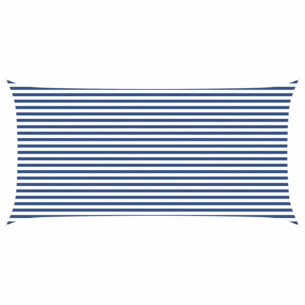Vela da ombra solare Blu e Bianco 6 x 3 m