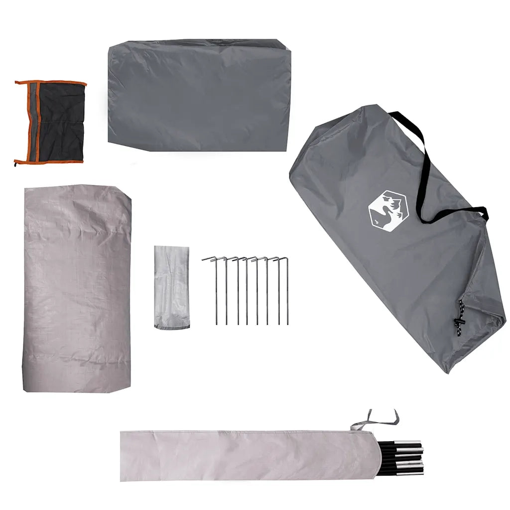Tenda da Campeggio 1 Persona Grigio e Arancione Impermeabile