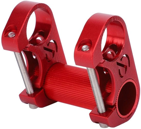 Stabilizzatore di Sterzo Adattabile - Elevatore di Sterzo - Doppio Stabilizzatore di Sterzo - Alluminio - Anticorrosivo - Resistente alle Sollecitazioni e Duraturo - Elevatore di Sterzo