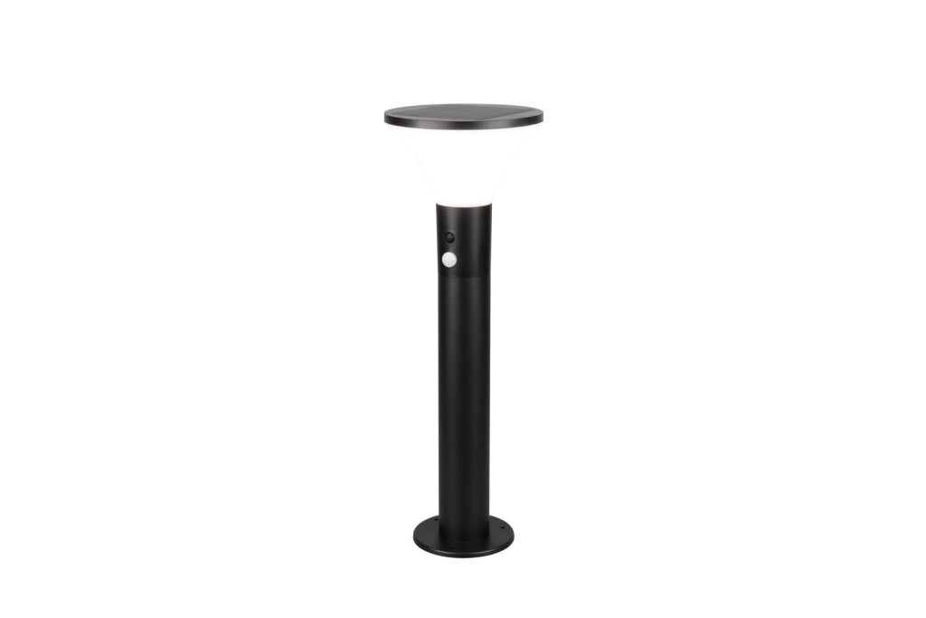 Paletto solare LED GORDA 50 cm nero metallo IP44