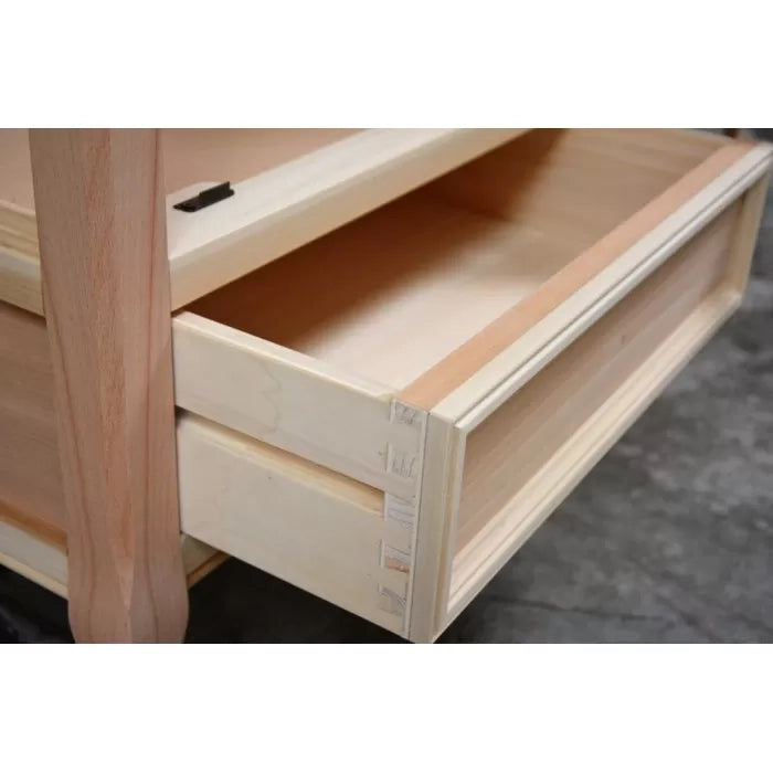 Vetrina classica 1 porta 1 cassetto in legno grezzo l.55 p.40 h.140 - Mobili 2G