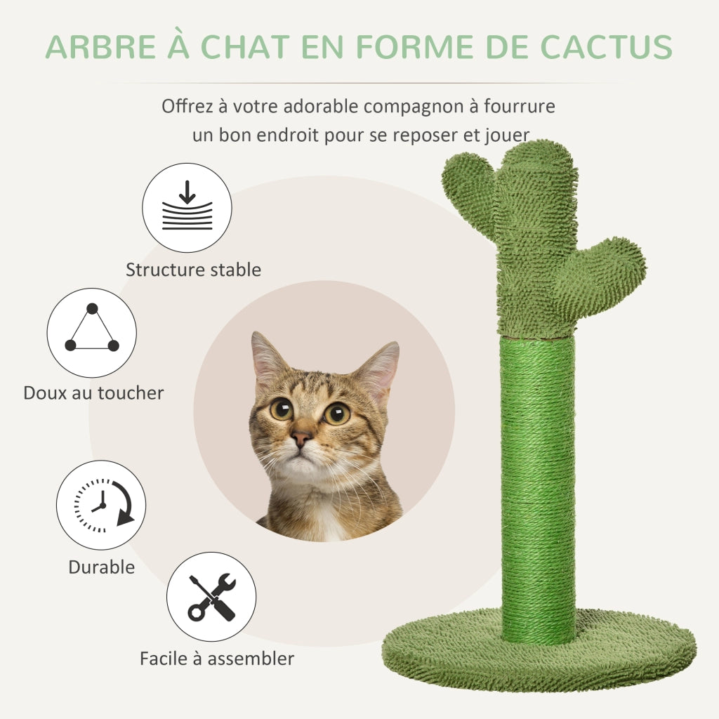 Albero per Gatti Cactus ¨C zephmum ¨C Verde 40x40x65