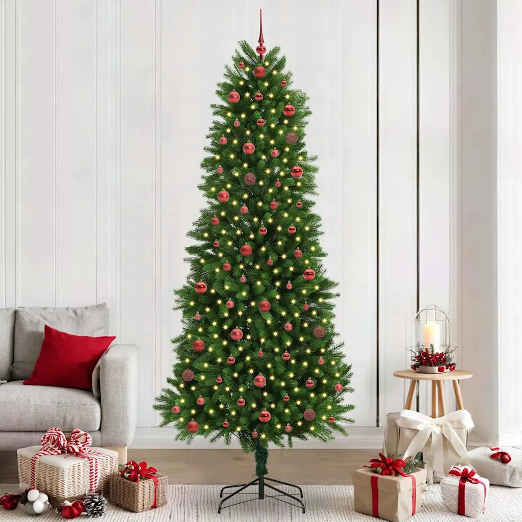 Albero di Natale | Decorazioni natalizie con 300 LED con supporto Verde 240 cm PE