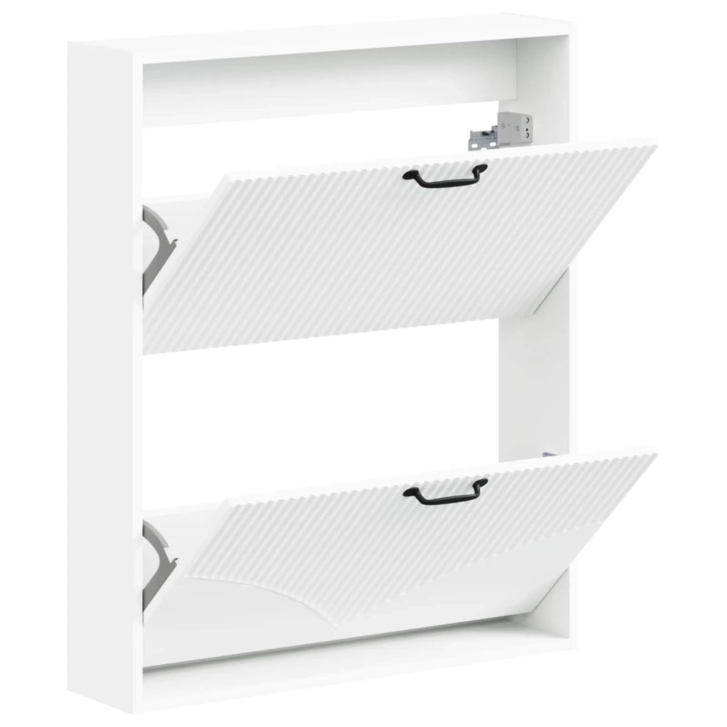 Mobiletto per Scarpe da Muro HOORN 71 x 17 x 86 cm Bianco 897295