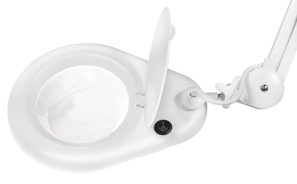Lampada LED con Lente d'ingrandimento a 5 Diottrie Attacco a Morsetto