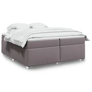 Giroletto a Molle con Materasso Grgio 200x200 cm in Similpelle