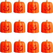 Decorazione per Halloween - Decorazione per Halloween 12 pezzi di lampioni di zucca 3D senza fiamma lampioni di zucca LED luce di candela - Funziona con batteria - Decorazione per party di Halloween e Thanksgiving Indoor Outdoor