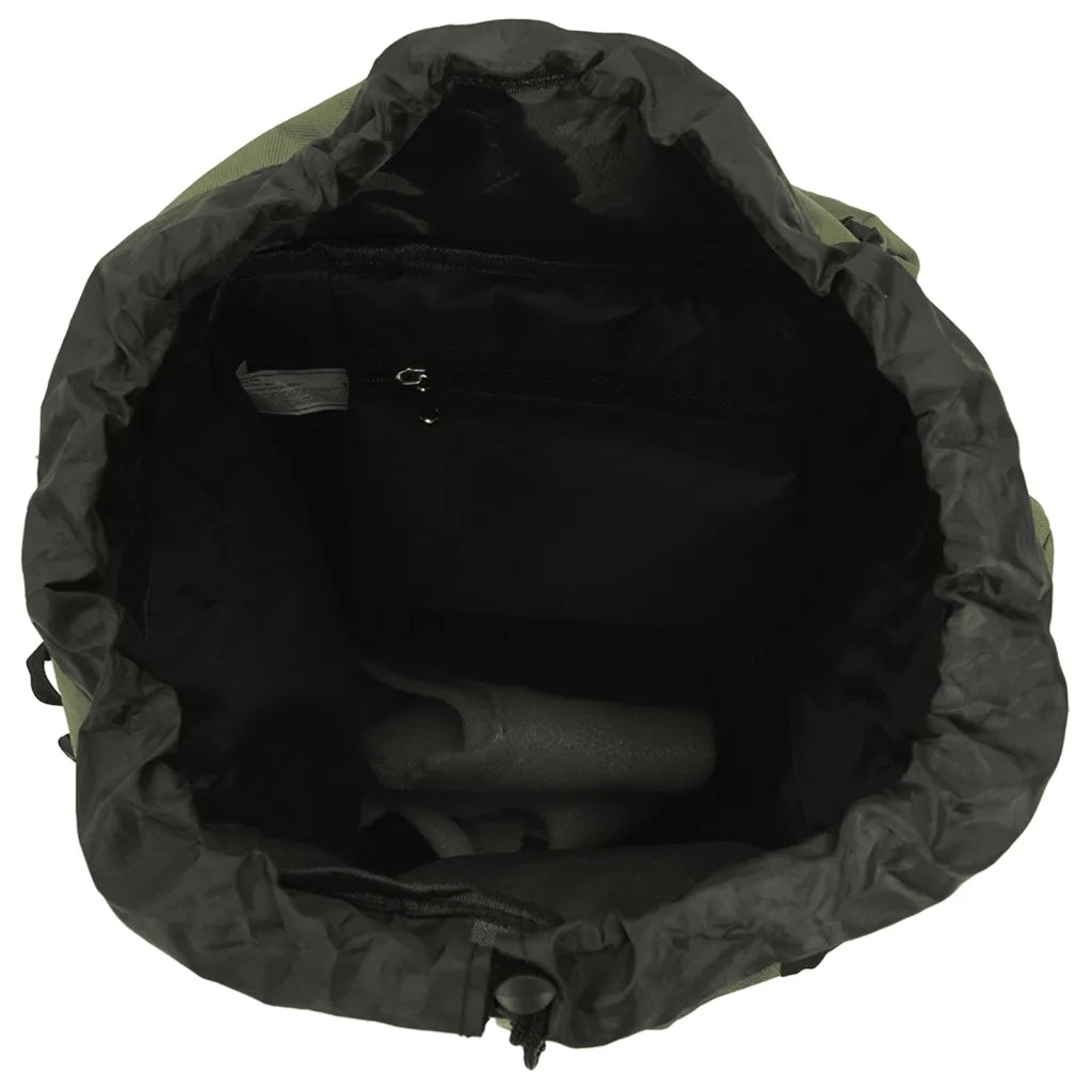 Zaino da Trekking Verde Militare 100 L in Tessuto Oxford