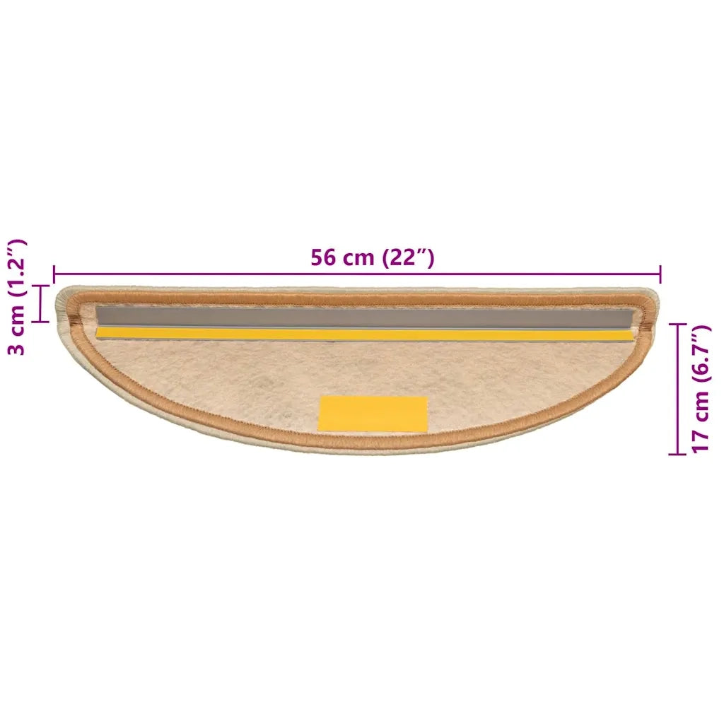 Tappeti Autoadesivi Scale Aspetto Sisal 30 pz | Gradini per Scale 56x17x3 cm Sisal