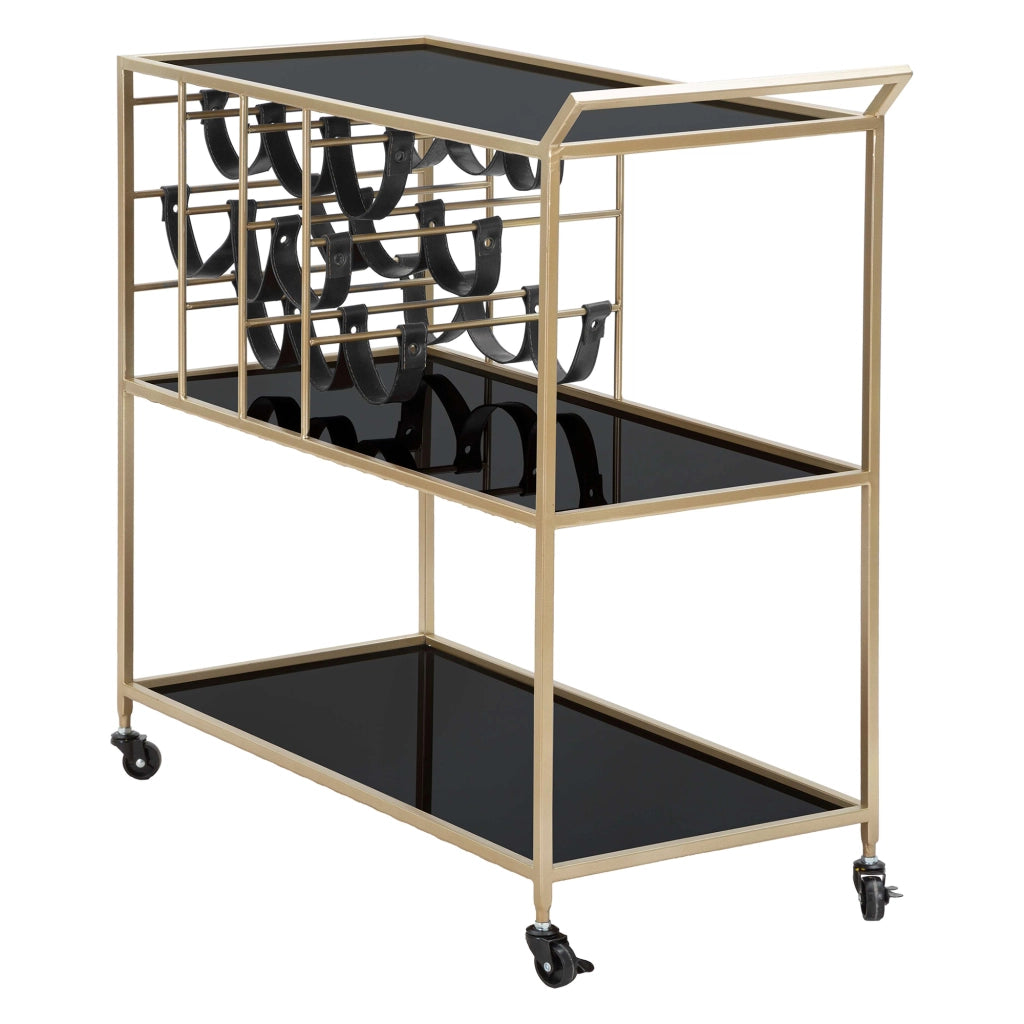 Druski, Carrello 3 Ripiani, 79x40x82h cm Nero
