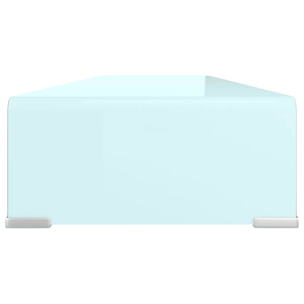 Mobile/Rialzo Porta TV in Vetro Bianco 100x30x13 cm cod mxl 9403